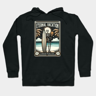 Forever Vacation Funny Skeleton by Tobe Fonseca Hoodie